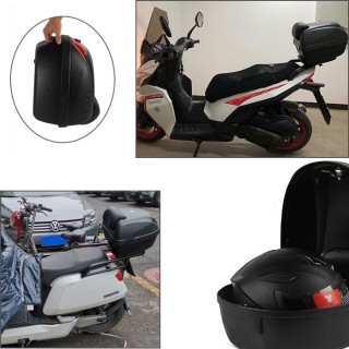 Куфар за багажник за мотор скутер с облегалка